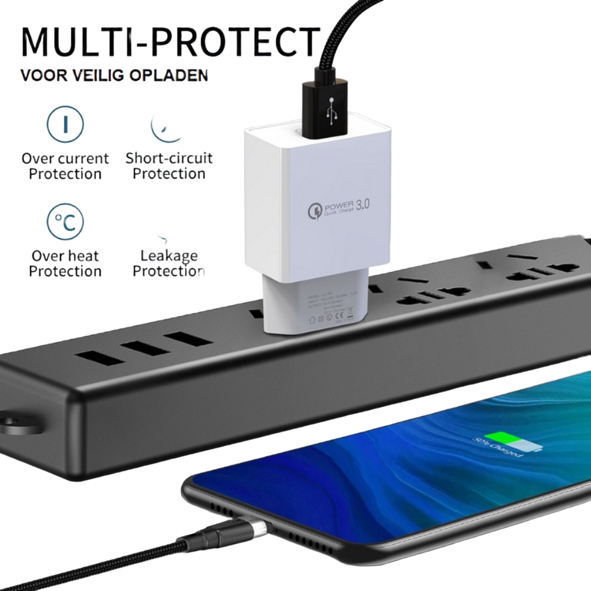 USB oplaad adapter 20W