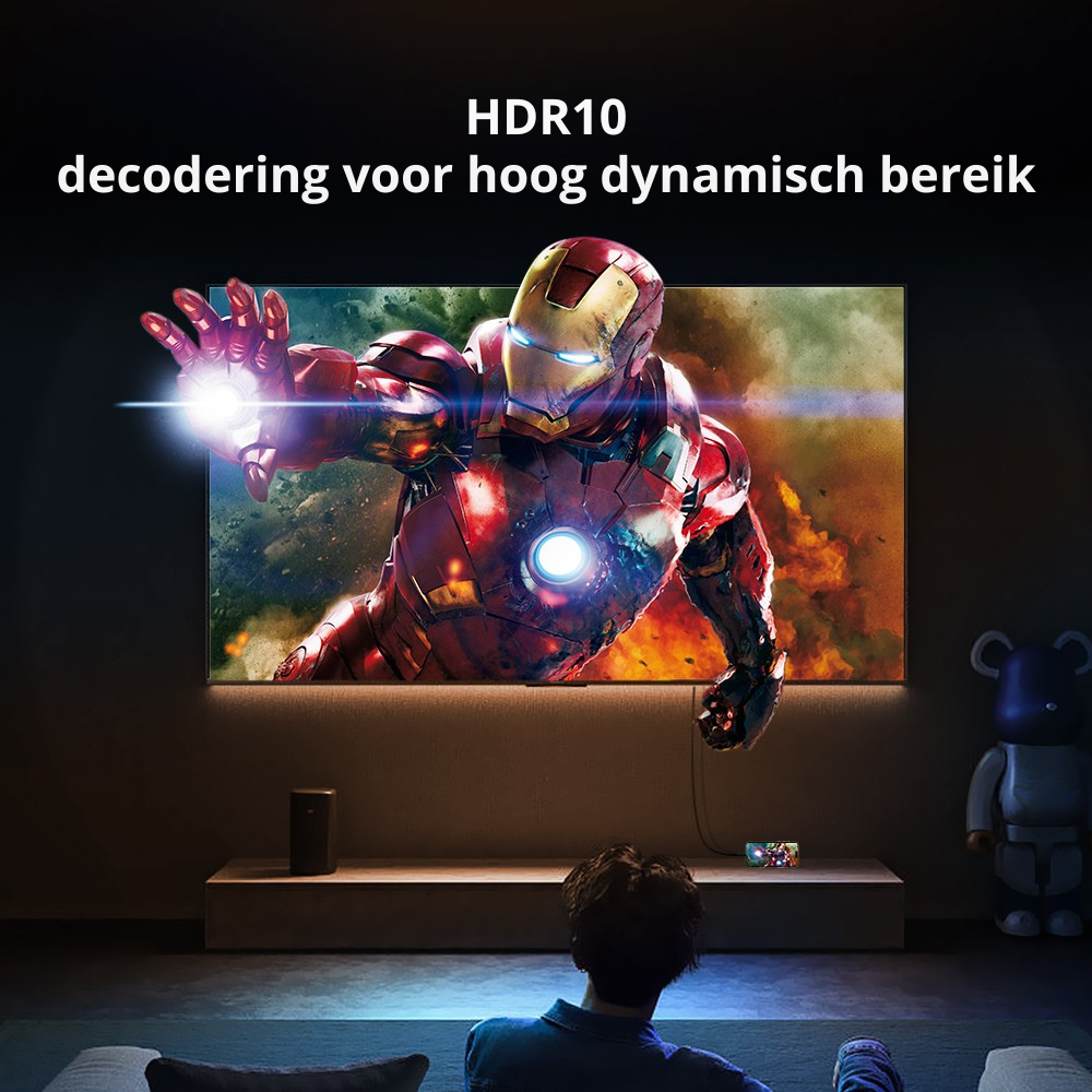 Happym USB C naar Displayport Kabel – Ultra High Speed 8K60Hz voor Haarscherpe Beeldkwaliteit - 1.8 Meter