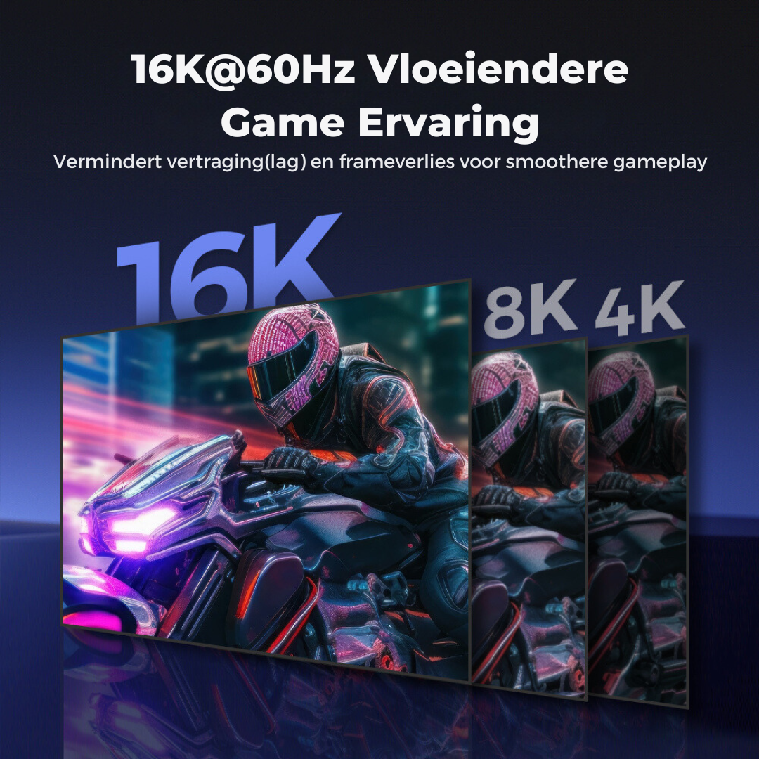 Happym Displayport 2.1 Kabel – Ultra High Speed 16K60Hz voor Haarscherpe Beeldkwaliteit - 3 Meter - 8k 120hz - 4k 240hz