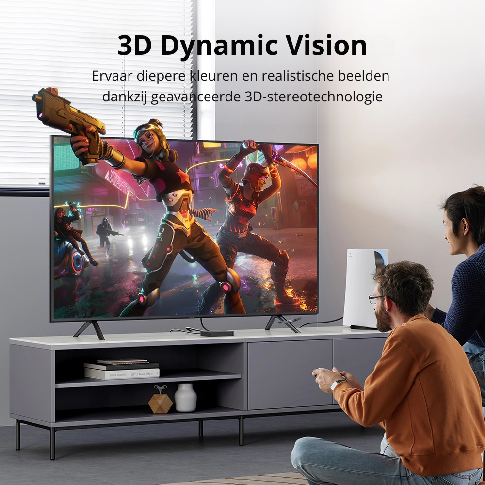 Happym DisplayPort naar HDMI Kabel 1M – 4K30Hz Ultra High Speed – Haarscherpe Beeldkwaliteit voor TV en Monitor