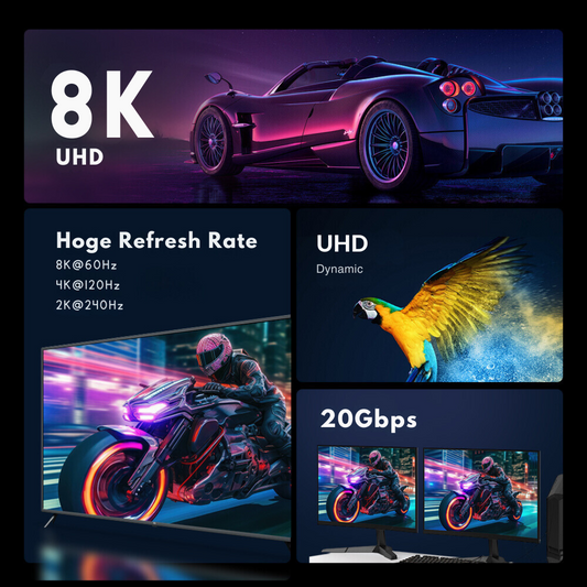 Displayport 1.4 Kabel – Ultra High Speed 8K60Hz voor Haarscherpe Beeldkwaliteit