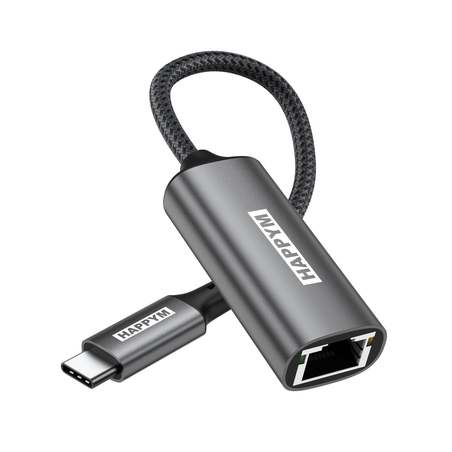 USB-C naar RJ45 Ethernet Adapter – Gigabit 1000 Mbps – USB Type-C naar LAN Netwerk Adapter – Plug & Play – Aluminium – Voor MacBook, Laptop, iPad, Chromebook