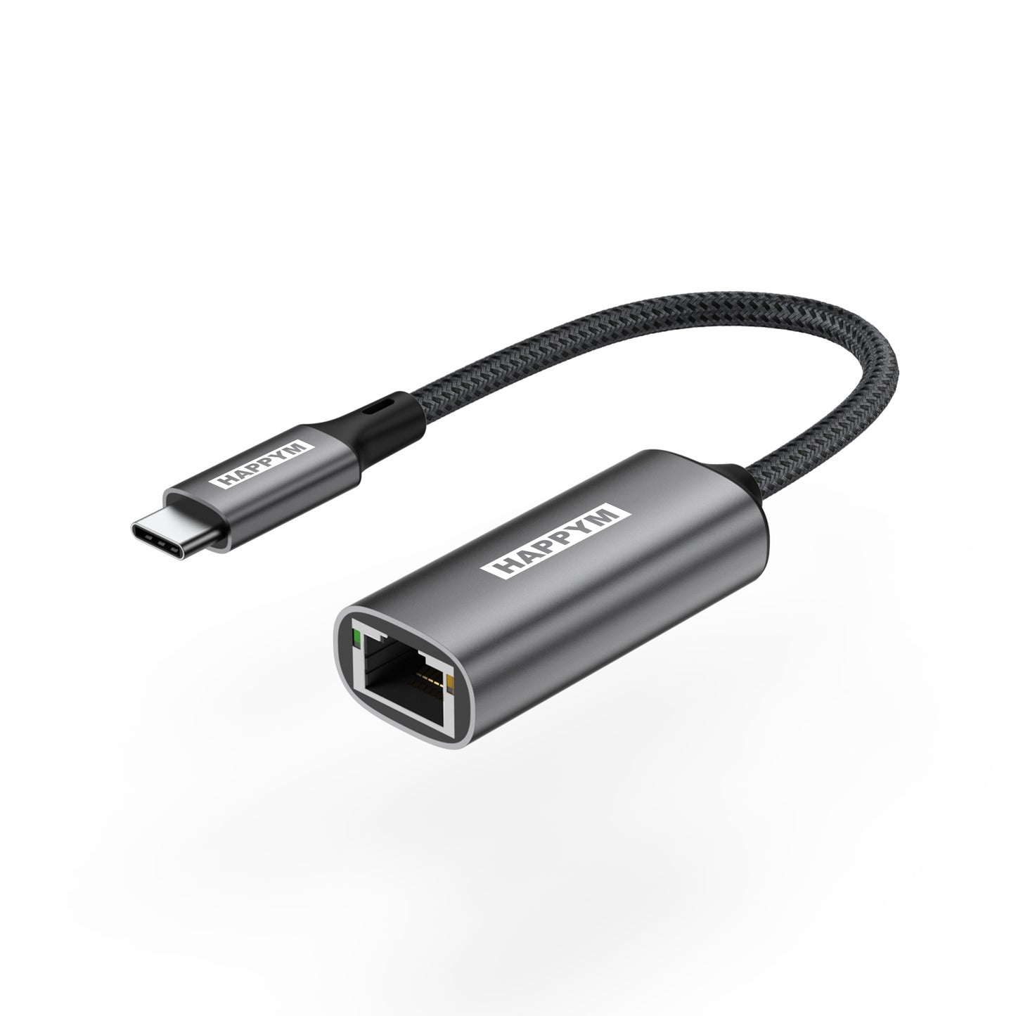 USB-C naar RJ45 Ethernet Adapter – Gigabit 1000 Mbps – USB Type-C naar LAN Netwerk Adapter – Plug & Play – Aluminium – Voor MacBook, Laptop, iPad, Chromebook