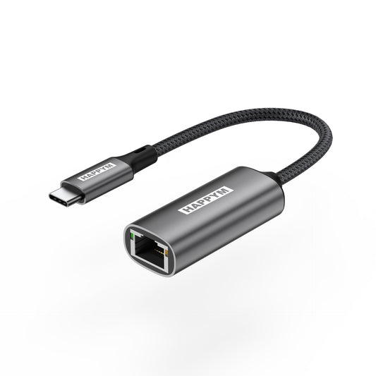 USB-C naar RJ45 Ethernet Adapter – Gigabit 1000 Mbps – USB Type-C naar LAN Netwerk Adapter – Plug & Play – Aluminium – Voor MacBook, Laptop, iPad, Chromebook