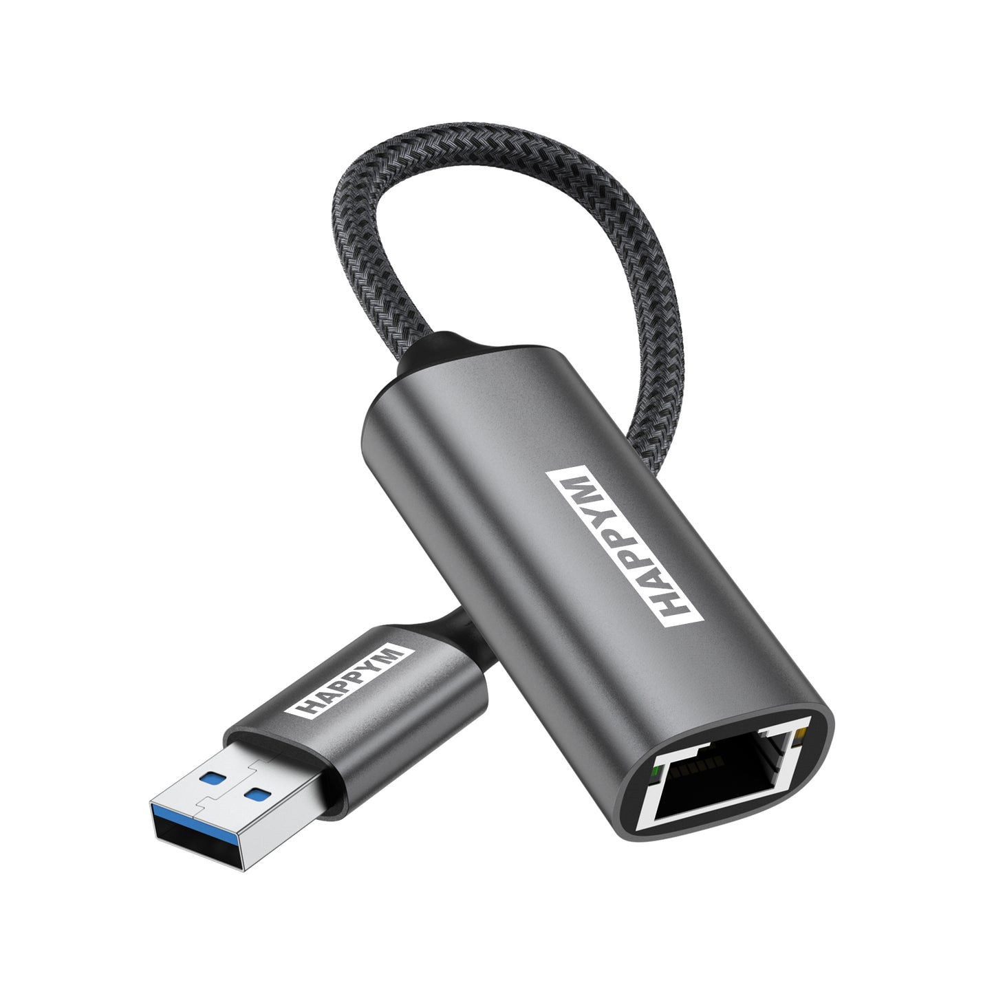 USB A naar RJ45 Ethernet Adapter – Gigabit 1000 Mbps – USB 3.0 naar LAN Netwerk Adapter – Plug & Play – Aluminium – Voor Laptop, PC, TV-Box