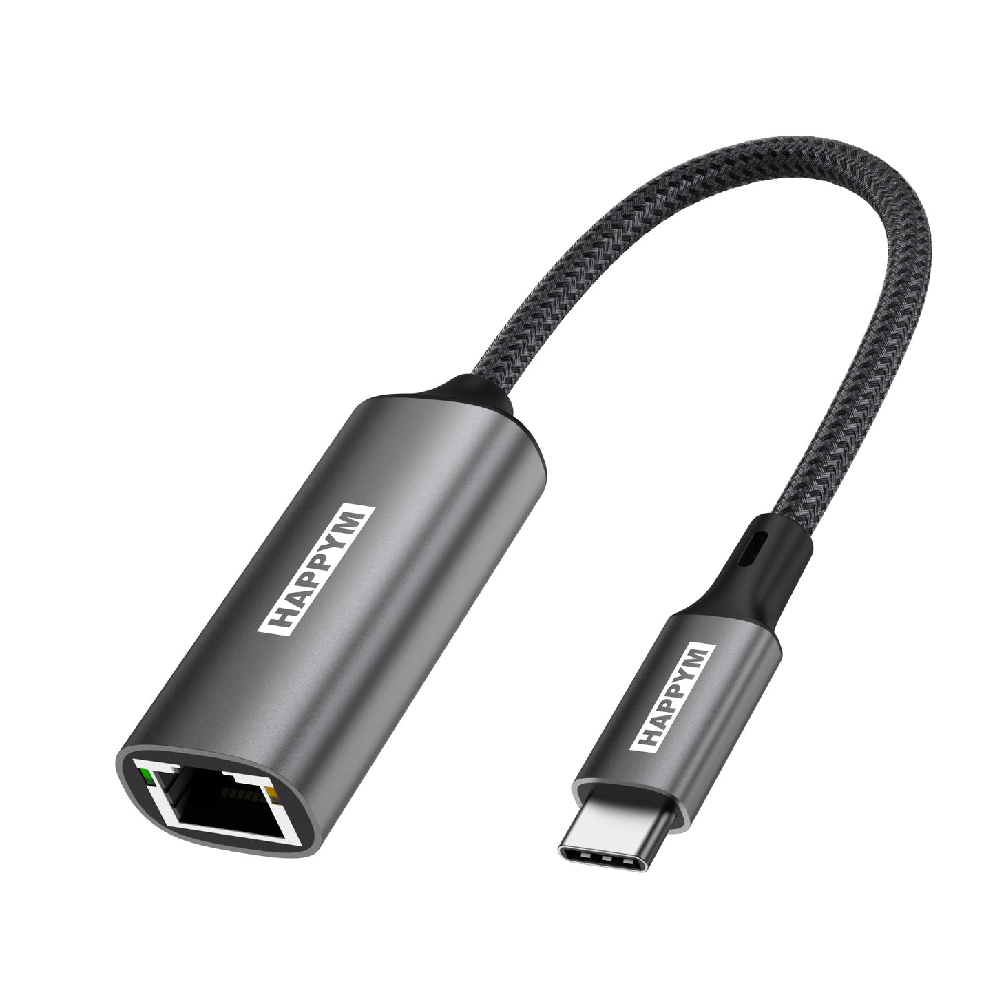 USB-C naar RJ45 Ethernet Adapter – Gigabit 1000 Mbps – USB Type-C naar LAN Netwerk Adapter – Plug & Play – Aluminium – Voor MacBook, Laptop, iPad, Chromebook