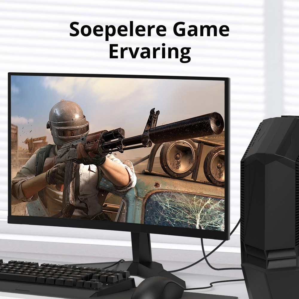 Happym DisplayPort naar HDMI Kabel 1M – 4K30Hz Ultra High Speed – Haarscherpe Beeldkwaliteit voor TV en Monitor