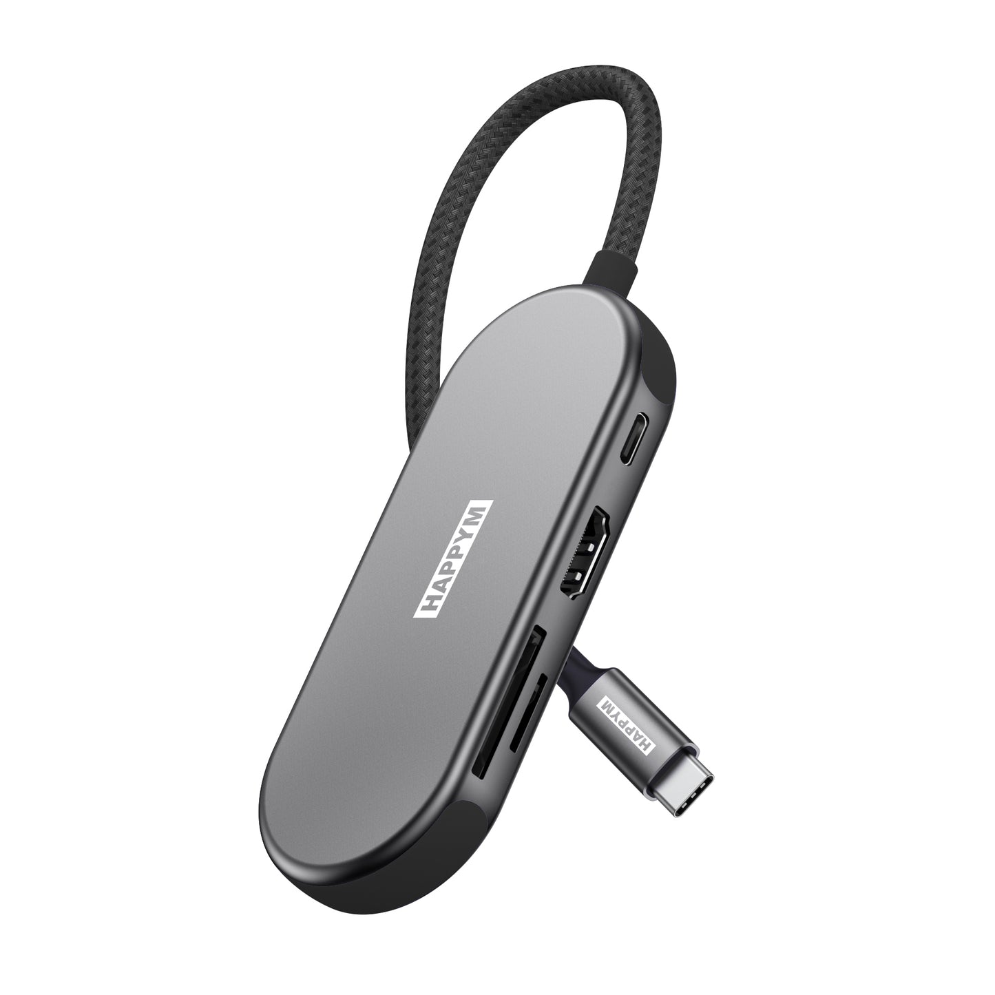 USB-C Hub 7-in-1 Multifunction Docking Station - 4K HDMI 60Hz, PD 100W, 3x USB 3.0, SD/TF Kaartlezer - Universeel voor MacBook, iPad, Windows Laptop